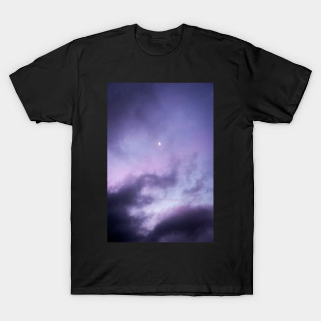 Purple Dreamy Sunset with Illuminated moon over New Zealand T-Shirt by Danny Wanders